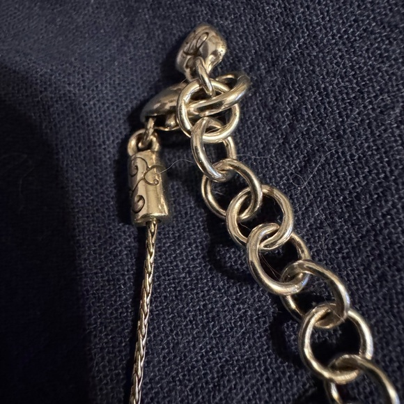 Brighton Silver Heart Locket Necklace with Crystal Center - Picture 3 of 4